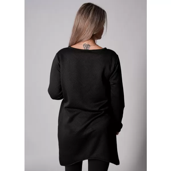  Hanorac de dama KIXMI VELLI NEGRU 