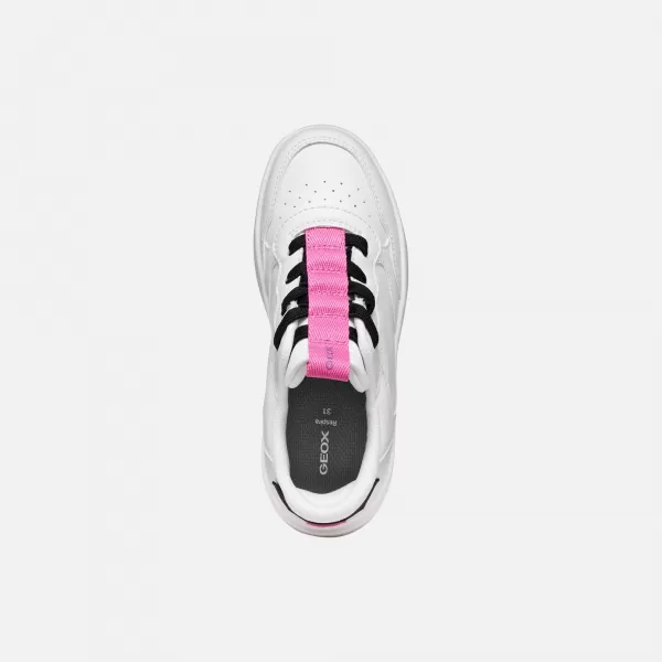  Adidași pentru fete GEOX WASHIBA FAST IN J56NSA05415C0563 ALB 