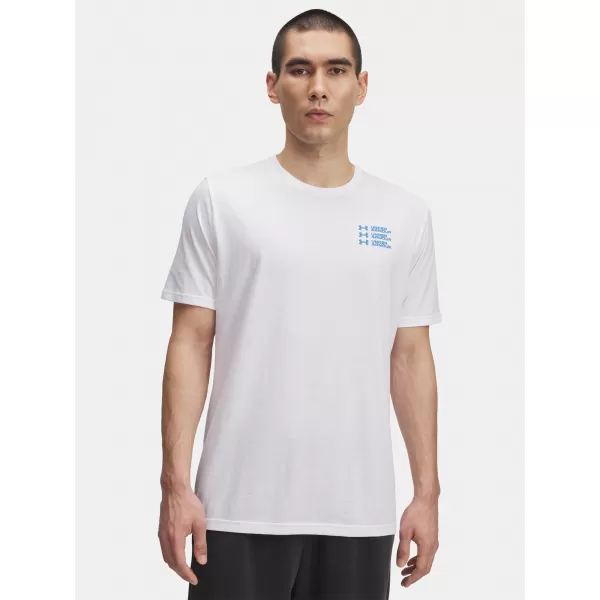  Tricou pentru bărbați UNDER ARMOUR UA TRIPLE STACK LC LOGO SS ALB 