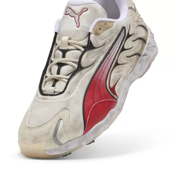  Pantofi pentru bărbați PUMA INHALE DISTRESSED 40453202 ZĂPADĂ ALPINĂ/PENTRU TOATE TIMPURILE ROȘII 