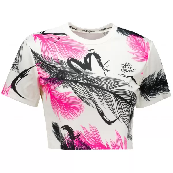  Crop top de damă premium ALTISPORT VOJ/ALW001TR07 ALB 