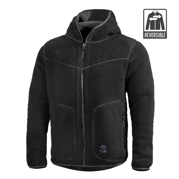  Hanorac fleece PENTAGON IANOS SHERPA 2 K09057 NEGRU/GRI LUP 