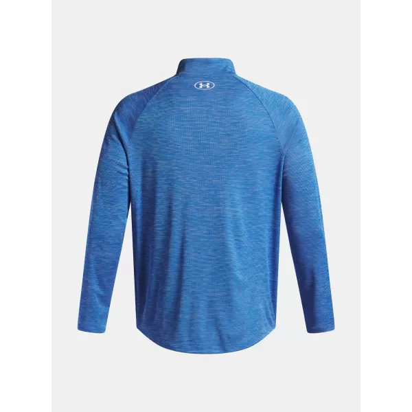  Tricou pentru bărbați UNDER ARMOUR UA TECH TEXTURED 1/2 ZIP 1382797-402 ALBASTRU 
