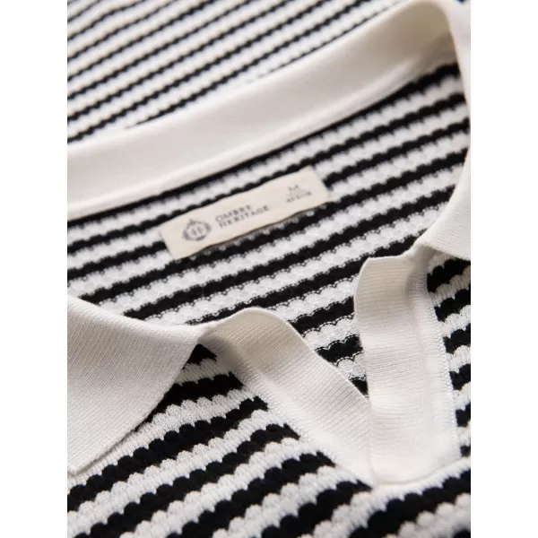  Tricou pentru bărbați OMBRE OM-POSS-0161 ALB -NEGRU 