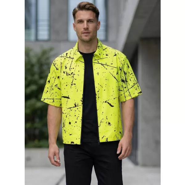  Cămașă premium pentru bărbați ALTISPORT VOJ/ALM034KOS01 GALBEN NEON 