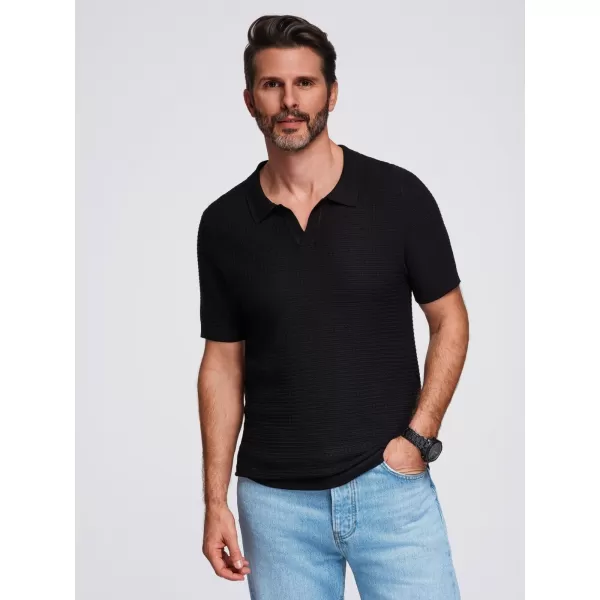  Tricou pentru bărbați OMBRE OM-POSS-0157 NEGRU 