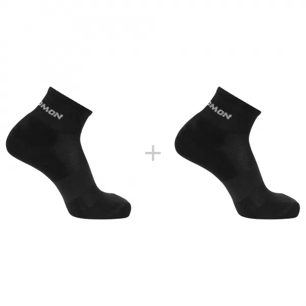  Șosete SALOMON EVASION ANKLE 2-PACK NEGRU/NEGRU 