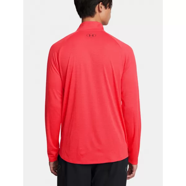  Tricou pentru bărbați UNDER ARMOUR UA TECH TEXTURED 1/2 ZIP ROŞU 