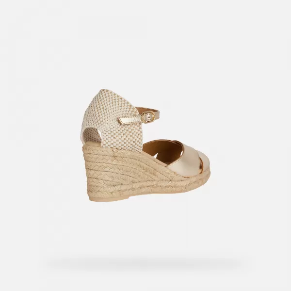  Sandale de dama GEOX GELSA LOW DE AUR 