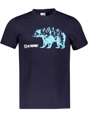 Tricou pentru bărbați cu mâneci scurte ALTISPORT ALM193129 SEA -BLUE