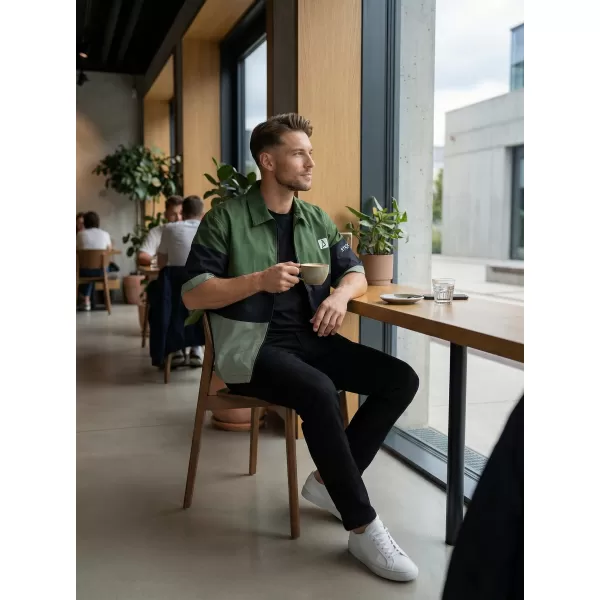  Cămașă premium pentru bărbați ALTISPORT VOJ/ALM051KOS01 KAKI 