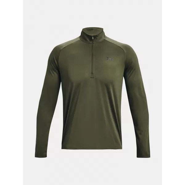  Tricou pentru bărbați UNDER ARMOUR UA TECH 2.0 1/2 ZIP 1328495-392 VERDE 