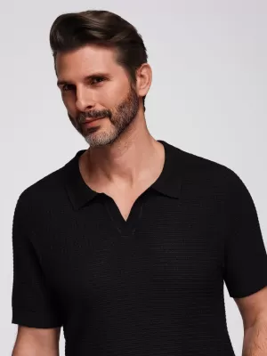 Tricou pentru bărbați OMBRE OM-POSS-0157 NEGRU