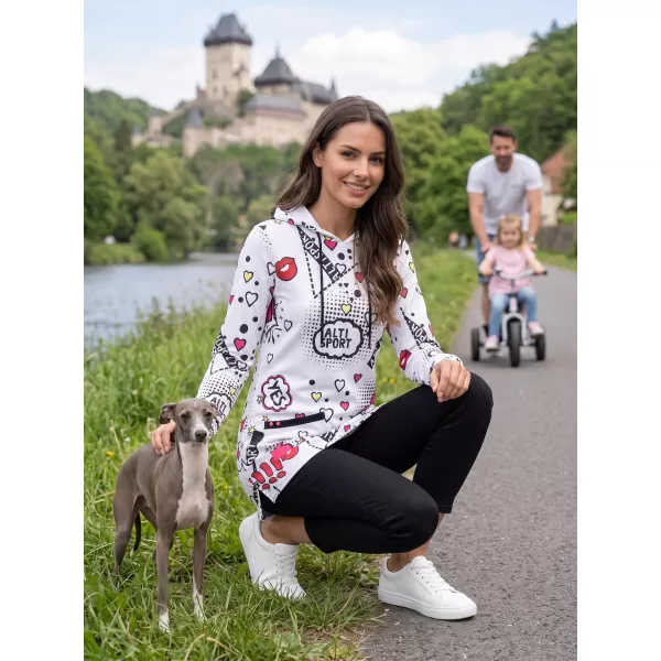  Hanorac de dama ALTISPORT GITA ALB 