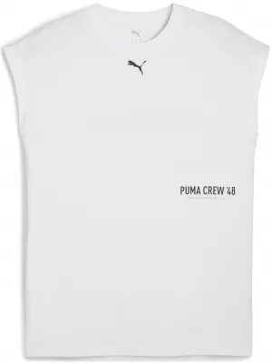 Cămaşă PUMA M GRAPHIC CUTOFF TANK 52762002 PUMA ALB