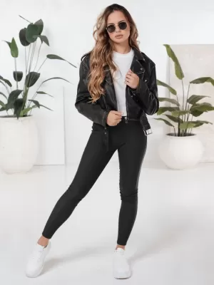 Pantalonii pentru doamne DSTREET UY2732 NEGRU