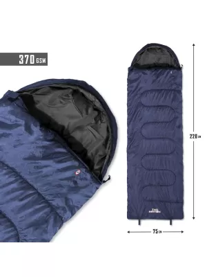 Sac de dormit PENTAGON MAJOR SLEEPING BAG 370GR/M² D19002 ALBASTRU MIEZUL NOPȚII