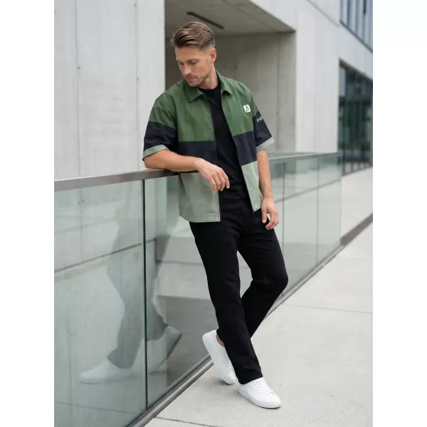  Cămașă premium pentru bărbați ALTISPORT VOJ/ALM051KOS01 KAKI 