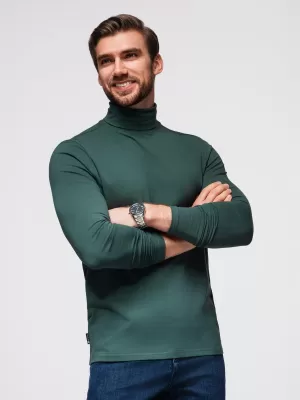 Cămaşă OMBRE OM-LSCL-0130 VERDE ÎNCHIS