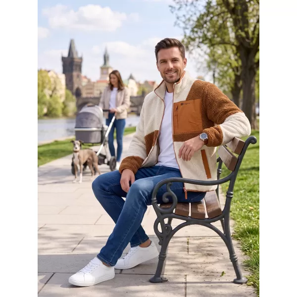  Hanorac pentru bărbați din fleece ALTISPORT GANAN BEJ 