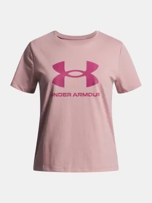Tricou fetita UNDER ARMOUR UA BIG LOGO SS ROZ