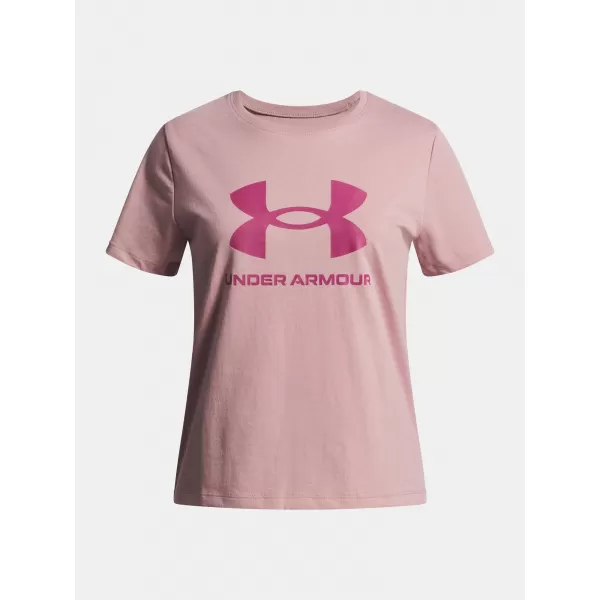  Tricou fetita UNDER ARMOUR UA BIG LOGO SS ROZ 