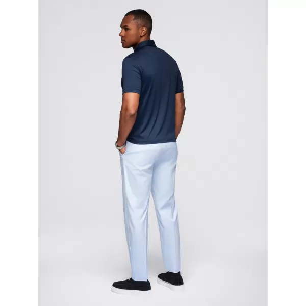  Mens t -thirt cu guler OMBRE OM-POSS-0150 ALBASTRU MARIN 
