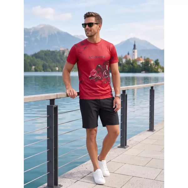  Cămașă de agrement pentru bărbați premium ALTISPORT VOJ/ALM122TR06 ROŞU 