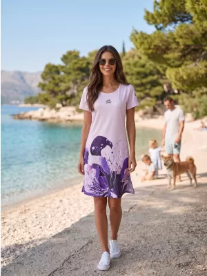 Tricou premium extins pentru femei ALTISPORT VOJ/ALW090SAT02 VIOLET