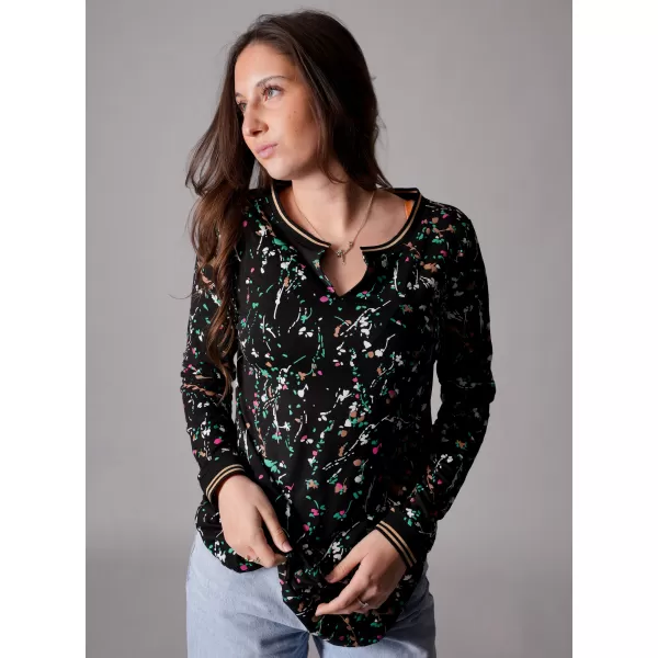  Tricou lung de damă ALTISPORT GUSSIE NEGRU 