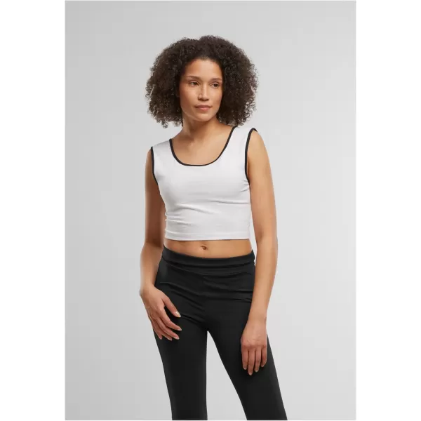  Maieu de damă URBAN CLASSICS TB7486A ALB/NEGRU/ALB/NEGRU 