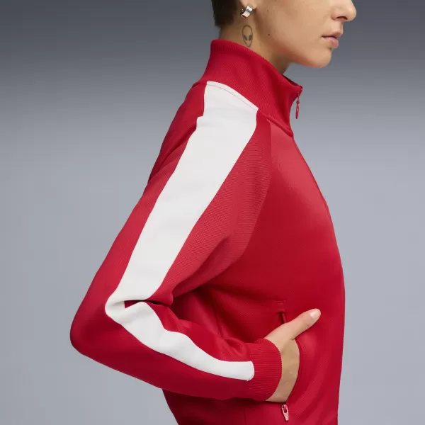  Panoul pentru doamne PUMA T7 ALWAYS ON SHORT TRACK JACKET 62979611 PENTRU TOT TIMPUL ROȘU 