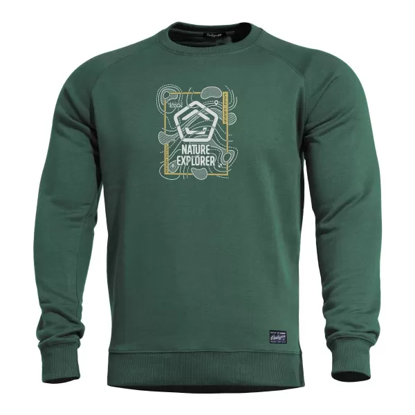  Hanorac PENTAGON HAWK SWEATER NATURE EXPLORER K09019 SPRINGBOK VERDE 