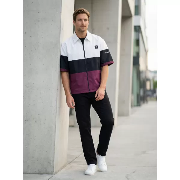  Cămașă premium pentru bărbați ALTISPORT VOJ/ALM051KOS01 BURGUNDIA 