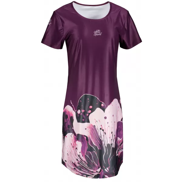  Tricou premium extins pentru femei ALTISPORT VOJ/ALW090SAT02 BURGUNDIA 