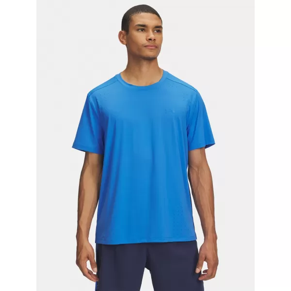  Tricou pentru bărbați UNDER ARMOUR UA LAUNCH ELITE SHORTSLEEVE 1389802-402 ALBASTRU 