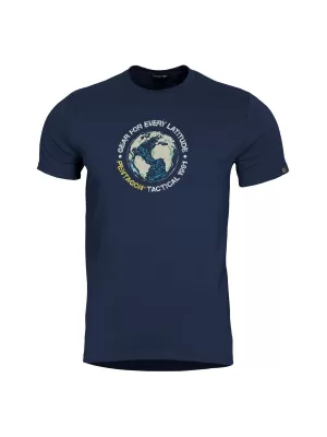 tricou PENTAGON GLOBE T-SHIRT K09055 ALBASTRU MIEZUL NOPȚII