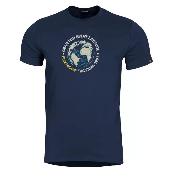  tricou PENTAGON GLOBE T-SHIRT K09055 ALBASTRU MIEZUL NOPȚII 