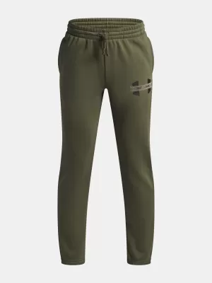 Pantaloni de trening pentru băieți UNDER ARMOUR UA RIVAL FLC CBLCK GRPHC JGR 6004995-390 VERDE