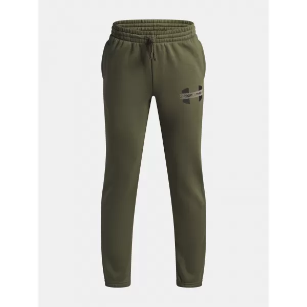  Pantaloni de trening pentru băieți UNDER ARMOUR UA RIVAL FLC CBLCK GRPHC JGR 6004995-390 VERDE 