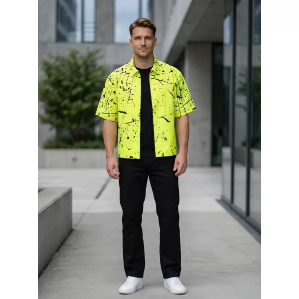  Cămașă premium pentru bărbați ALTISPORT VOJ/ALM034KOS01 GALBEN NEON 