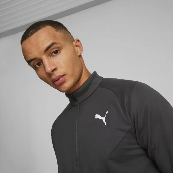  Panoul pentru bărbați PUMA RUN CLOUDSPUN KNIT 1/2 ZIP 52327201 PUMA NEGRU 