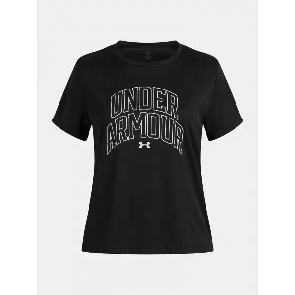  Tricou fetita UNDER ARMOUR TECH VARSITY GRAPHIC SS 6007917-001 NEGRU 
