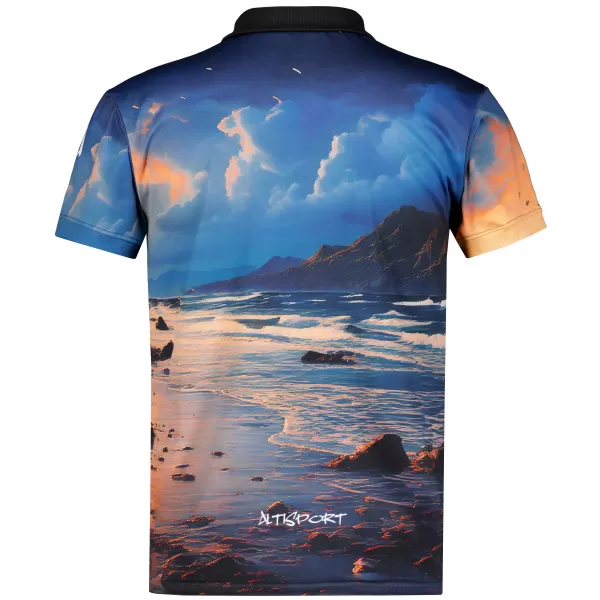  Tricou funcțional pentru bărbați cu guler premium ALTISPORT VOJ/ALM116TR05 BANCAR 