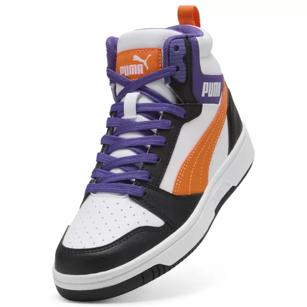  Pantofi pentru bebeluși PUMA REBOUND V6 MID JR 39383134 PUMA ALB/PORTOCALIU/NEGRU 