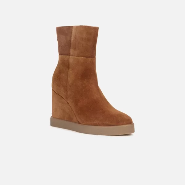  Botine de dama GEOX ELIDEA WEDGE MARO 
