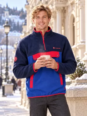 Hanorac pentru bărbați din fleece ALTISPORT GARM ALBASTRU
