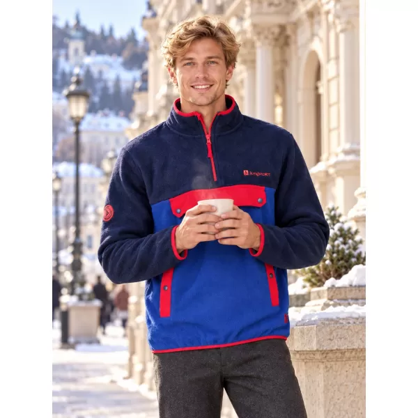  Hanorac pentru bărbați din fleece ALTISPORT GARM ALBASTRU 