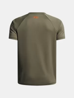 Tricou băieți UNDER ARMOUR UA TECH SPLIT WORDMARK SS 1383010-390 KAKI