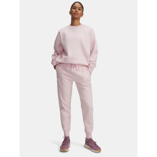 Pantaloni de trening pentru femei UNDER ARMOUR UA RIVAL FLEECE JOGGER 1379438-649 ROZ 